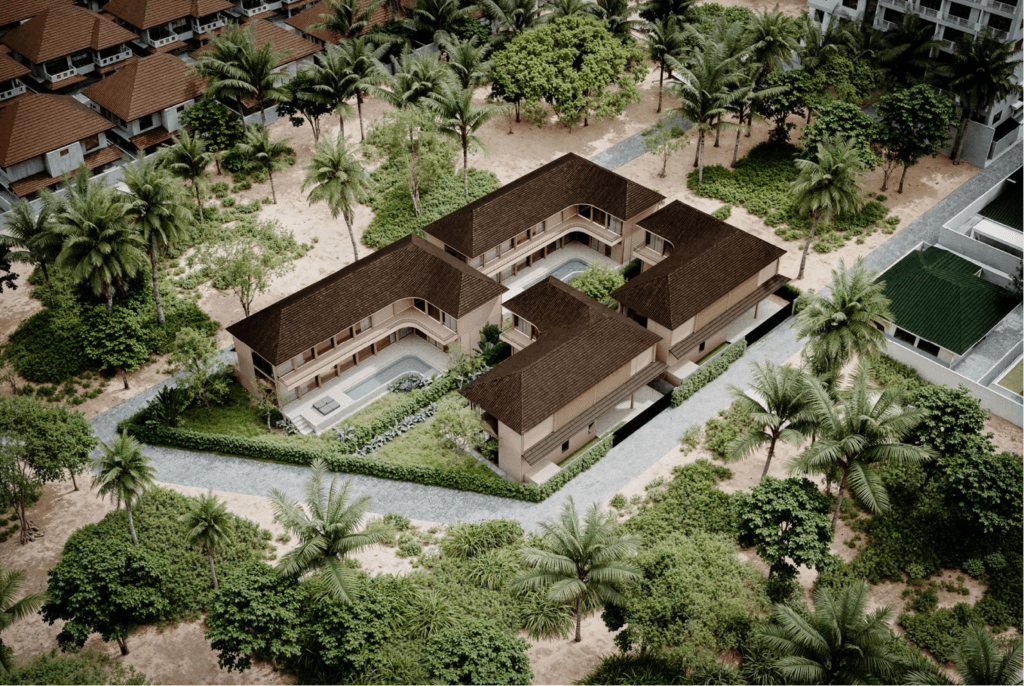 Kailani villa aerial view